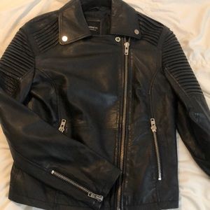 Barneys leather moto jacket